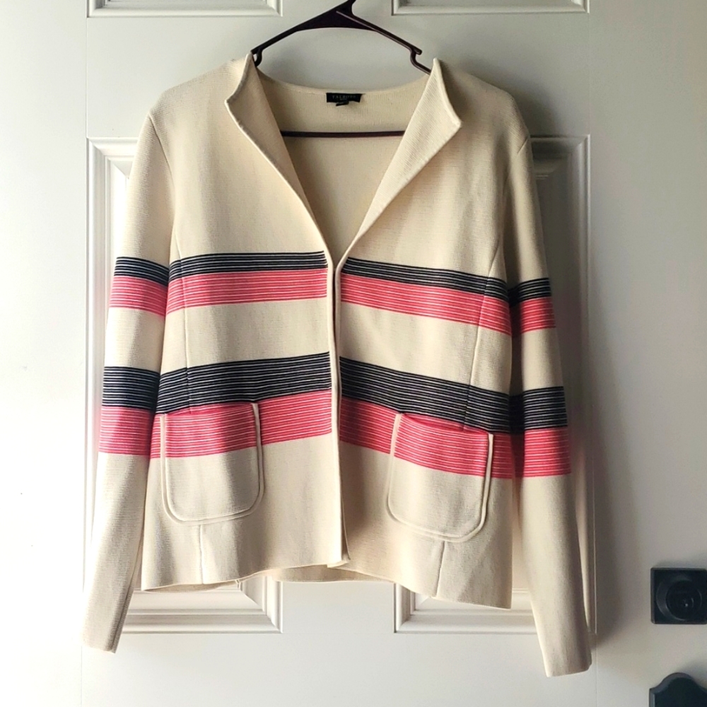 Talbots Striped Career Wear Cardigan